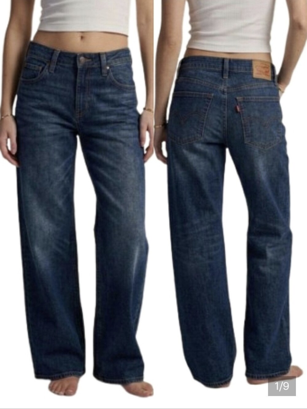 Levi's Middy Loose Boot Cut Dark Wash Jeans Size 31